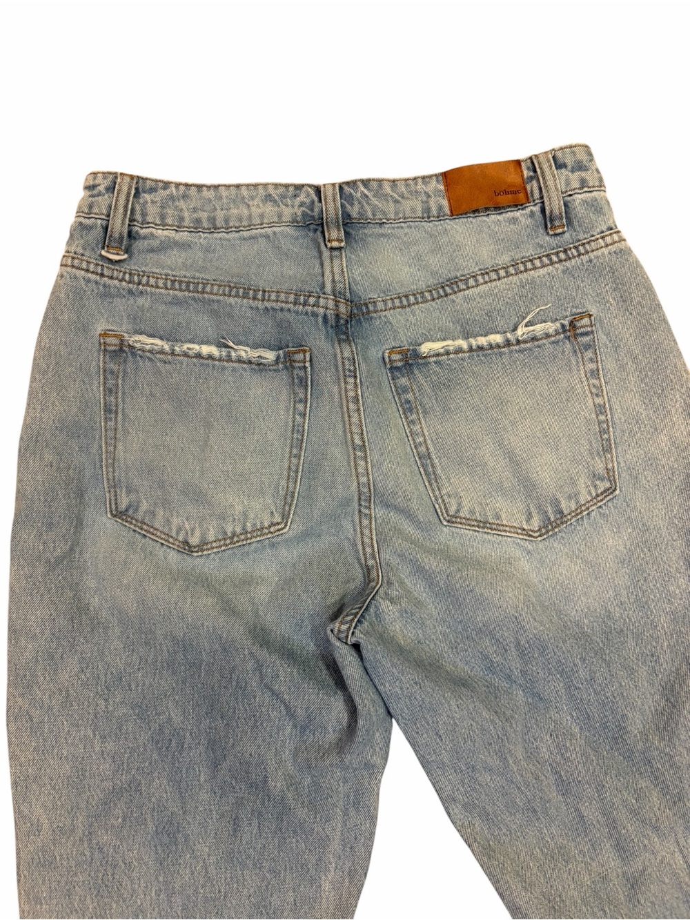 bohme Mom Jeans in Light Wash Distressed - Picture 8 of 11